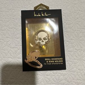 Nicole miller gold skull kickstand and ring holder NWT
